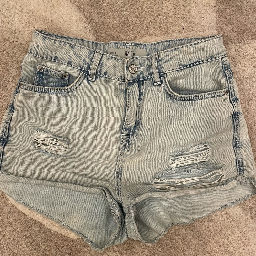 Topshop Moto Hallie Denim Short